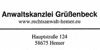FirmenlogoGrüßenbeck Rechtsanwalt Hemer