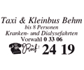 FirmenlogoBehm Taxi & Kleinbus Gransee