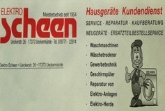 Bildergallerie Elektro Scheen Roland Hausgeräte Kundendienst Ueckermünde