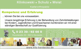Bildergallerie Klinkowski, Dr.Schulz, Dr.Weist Kieferorthopädie Herdecke