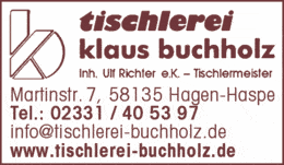 Bildergallerie Buchholz Klaus Tischlerei Hagen