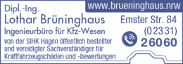 Bildergallerie Brüninghaus Lothar Dipl.-Ing. Sachverständigenbüro für KFZ Hagen
