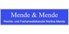 Logo Mende & Mende Rechtsanwaltskanzlei, Martina Mende Hagen