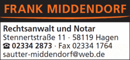 Bildergallerie Middendorf Frank Rechtsanwalt u. Notar Hagen