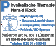 Eigentümer Bilder Kock Harald Physikalische Therapie Lüdenscheid