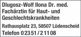 Bildergallerie Dlugosz-Wolf Ilona Dr.med. Hautärztin Lüdenscheid