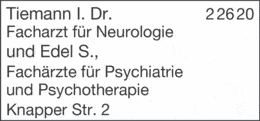 Bildergallerie Tiemann I. Dr.med. Arzt für Neurologie Lüdenscheid
