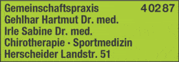 Bildergallerie Gehlhar Hartmut Dr. med. Arzt f. Allgemeinmedizin Lüdenscheid
