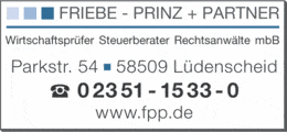 Bildergallerie Friebe - Prinz + Partner Wirtschaftsprüfer Steuerberater Rechtsanwälte Lüdenscheid