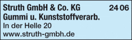 Bildergallerie Struth GmbH & Co. KG Elastomertechnik Kierspe