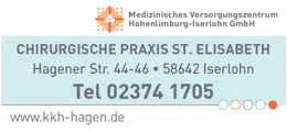 Bildergallerie MVZ Hohenlimburg-Iserlohn GmbH Chirurgische Praxis St. Elisabeth Iserlohn