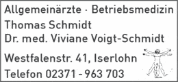 Bildergallerie Schmidt Thomas Arzt für Allgemeinmedizin u. Voigt-Schmidt Iserlohn