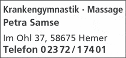 Bildergallerie Samse Petra Krankengymnastin Hemer