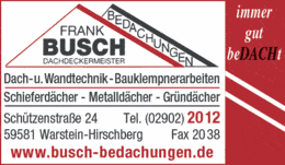 Bildergallerie Busch Frank Bedachungen Warstein
