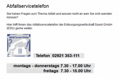 Bildergallerie Entsorgungswirtschaft Soest GmbH - Abfall-Service-Telefon 
