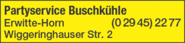 Bildergallerie Buschkühle Partyservice Erwitte