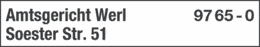 Bildergallerie Amtsgericht Werl Werl