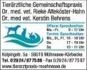 Bildergallerie Alteköster-Hahn Rieke Dr.med.vet., Behrens Kerstin Dr.med.vet. Tierärztliche Gemeinschaftspraxis Möhnesee