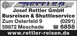 Bildergallerie Rettler Josef GmbH Omnibusverkehr Meschede