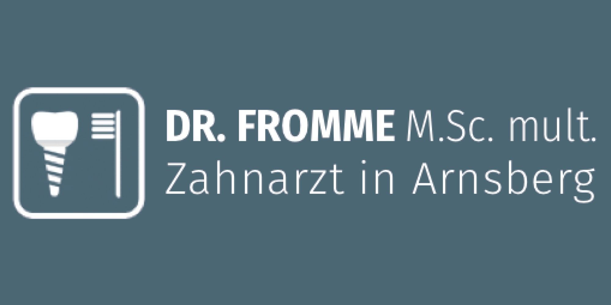 Logo Fromme Hans-Werner Dr.med.dent. MSc Implantology Oralchirurg Arnsberg