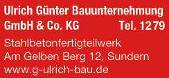 Bildergallerie Ulrich Günter Bauunternehm. GmbH & Co. KG Stahlbetonfertigteilwerk 