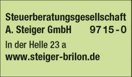 Bildergallerie A. Steiger GmbH Steuerberatungsgesellschaft Brilon