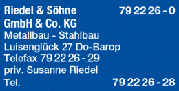 Eigentümer Bilder Riedel & Söhne GmbH & Co Metall- und Stahlbau Dortmund