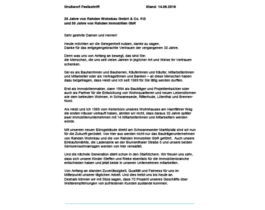 Eigentümer Bilder von Rahden Wohnbau und Immobilien GmbH & Co. KG Schwanewede