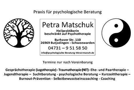 Bildergallerie Petra Matschuk Heilpraktikerin - beschränkt auf Psychotherapie - Butjadingen