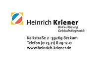 FirmenlogoKriener Heinrich Bad + Heizung Gebäudediagnostik Beckum