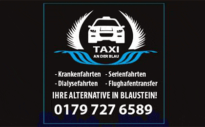 FirmenlogoTaxi an der Blau Blaustein