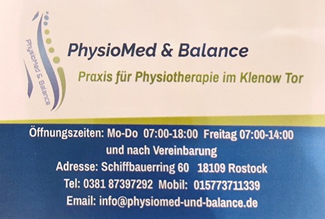 Bildergallerie Physiotherapie Balance Rostock