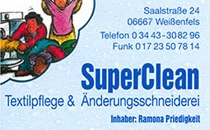 Logo Superclean GbR Textilpflege u. Änderungsschneiderei Weißenfels