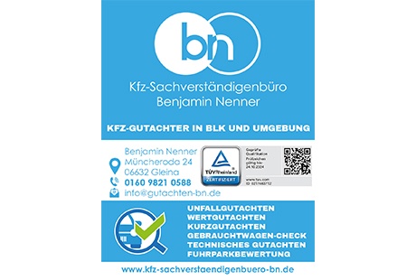 Bildergallerie KFZ-Sachverständigenbüro Benjamin Nenner Gleina