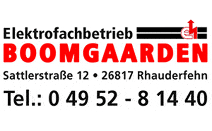 FirmenlogoBoomgaarden Harald Elektromeister Rhauderfehn