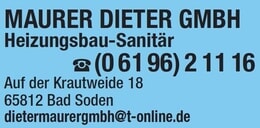 Bildergallerie Maurer Dieter GmbH Heizungsbau-Sanitär Bad Soden