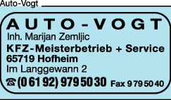 Auto Vogt Inh Marijan Zemljic Meisterbetrieb Der Kfzinnung