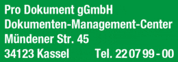 Bildergallerie Pro Dokument gemeinnützige GmbH Dokumentenmanagement Kassel