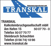 Bildergallerie Transkal GmbH Kalksteinbruchgesellschaft Kassel Unterneustadt