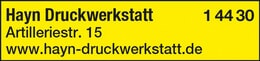 Bildergallerie Hayn Druckwerkstatt Kassel