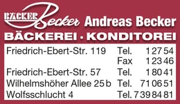 Bildergallerie Bäckerei Becker Kassel