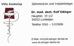 Bildergallerie Edinger Ralf Dr.med.dent. Zahnarztmedizin und Implantologie Lohfelden