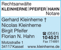 Bildergallerie Rechtsanwälte KLEINHERNE | PFEIFER | HAHN Notare Kassel