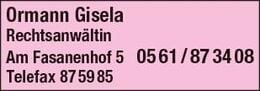 Bildergallerie Ormann Gisela Rechtsanwältin Kassel