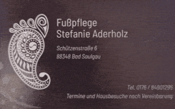 Bildergallerie Aderholz Stefanie Fußpflege Bad Saulgau