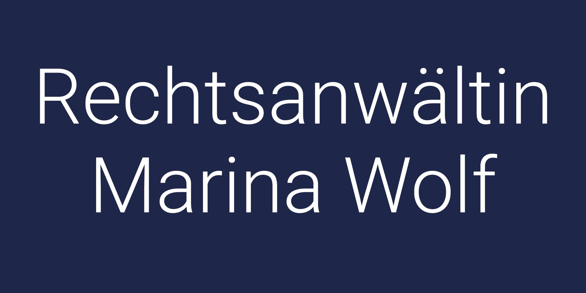 Logo Wolf Marina Rechtsanwältin Freiburg im Breisgau