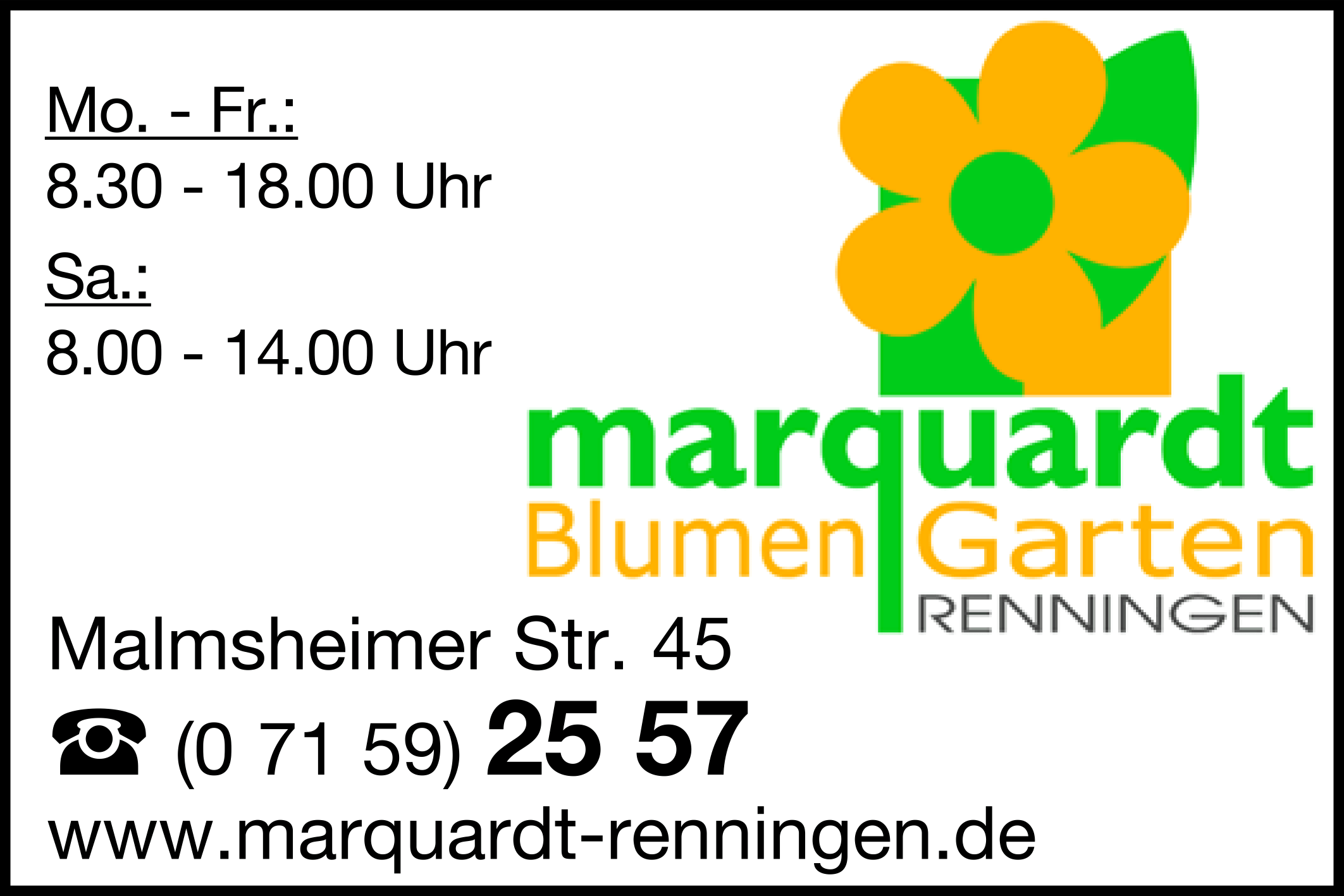 Kundenlogo von Blumen Marquardt GmbH & Co. KG