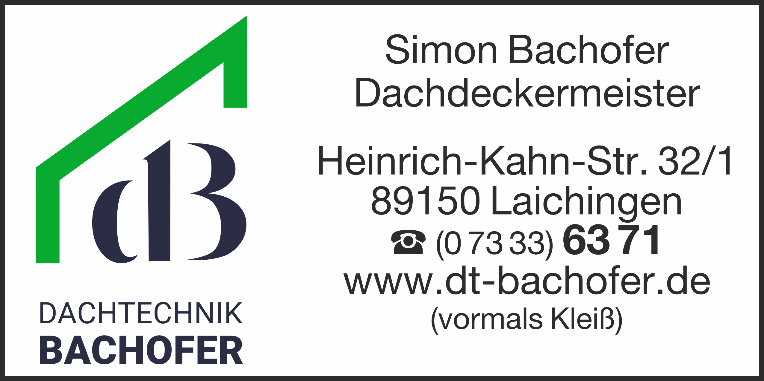 Anzeige Bachofer Dachtechnik