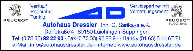 Anzeige Autohaus Dressler