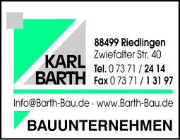 Anzeige Barth Karl Bauunternehmen